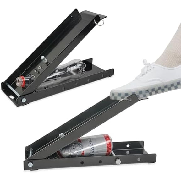 Can Crusher Foot,Heavy-Duty Can Crushers for Recycling,12 Oz. and 16 Oz.Aluminum Can Crusher,Effortless Plastic Bottle Crusher, for Recycling Aluminum Can,Plastic Bottle,Steel Cans$$