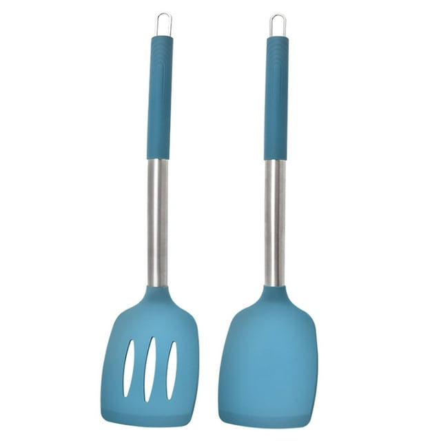 Under 10 Cooking Utensils Food Grade Silicone Spatula High Temperature Non Stick Non Slip Silicone Spatula Protective Spatula Flat Bottom Pan Vegetable Spatula