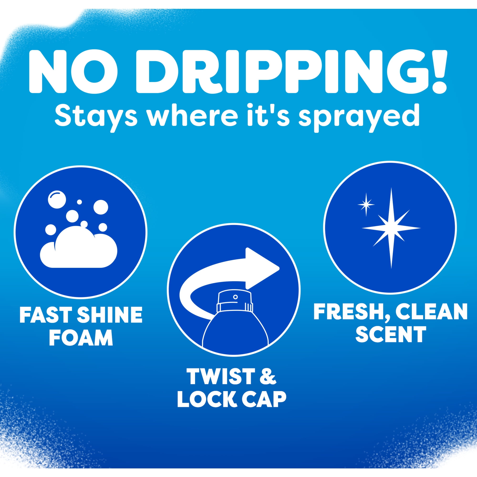 (6 pack) Windex Fast Shine Foam Glass, Window, and Mirror All Purpose Cleaner, No-Drip Aerosol Cleaning Spray, 19 oz