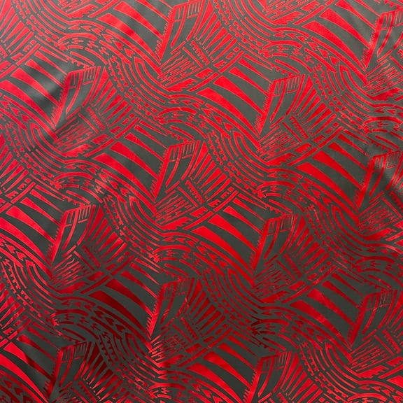 Traditional Polynesian Pattern Fabric | Polyester Foil