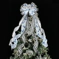 thumbnail image 4 of Eye Catching Christmas Tree Topper 44 With Glittering Snowflake And Ribbon Bow, 4 of 8