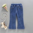 thumbnail image 2 of Shadoumai Stylish Girls Denim Bottom Pants for Everyday Comfort and Fit Autumn Casual Long Bottoms for Little Girls, 2 of 8