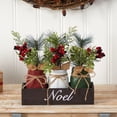 thumbnail image 4 of Nearly Natural 12in. Holiday Winter Pine and Berries Three Piece Mason Jar Noel Table Christmas Artificial Arrangement Décor, 4 of 5