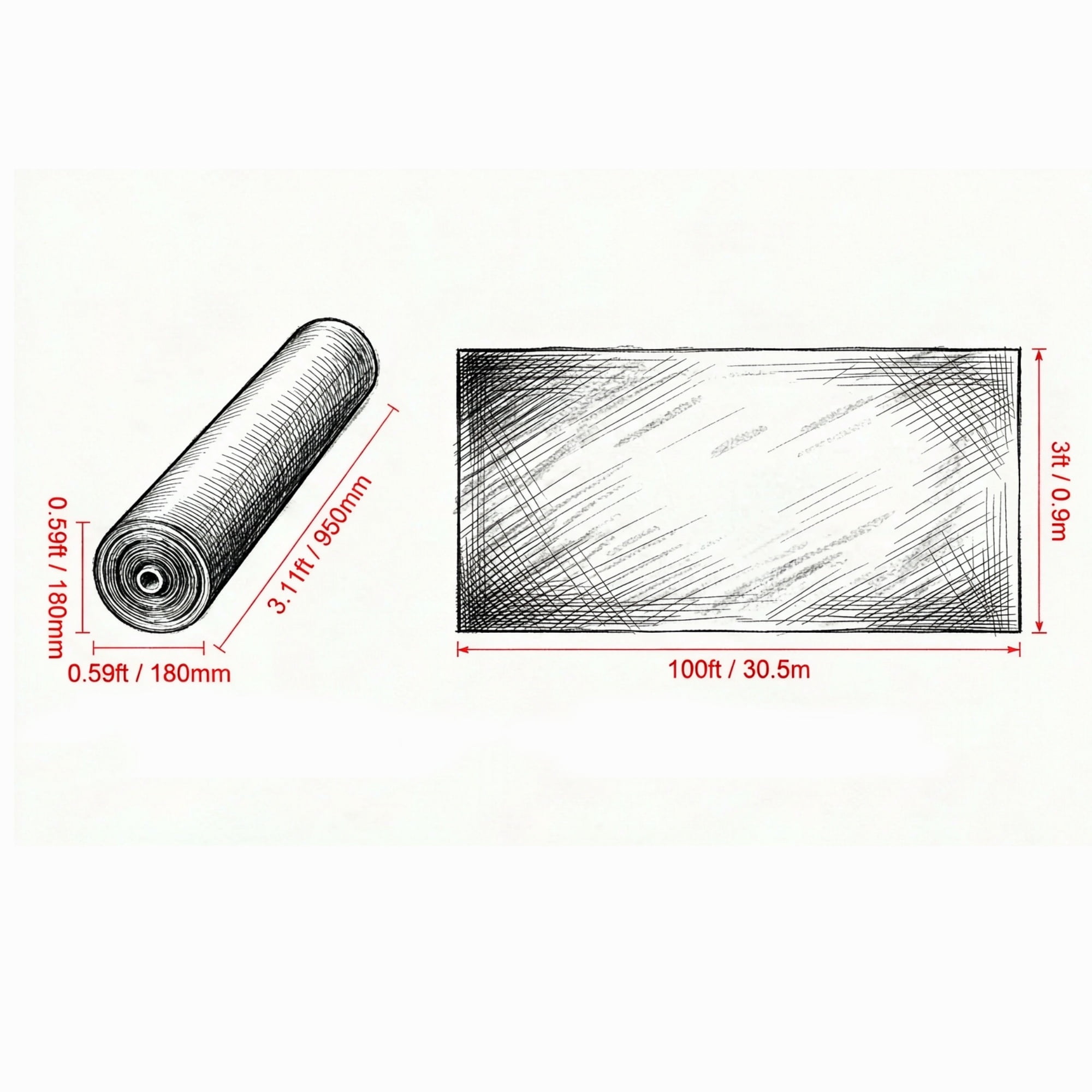 3x100Ft Driveway Fabric, 4OZ Non Woven Geotextile Landscape Weed Barrier for French Drains