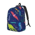 thumbnail image 2 of Balery Dinosaurs Vintage Canvas Backpack for Men and Women - Large Capacity, Durable Travel Laptop Bag for School, Work, Hiking, and Outdoor Activities, 2 of 7