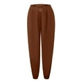 thumbnail image 4 of Sngxgn Wide Leg Pant Slacks Work Office Pants for Women Cargo Pants(Coffee,S), 4 of 4