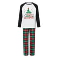 thumbnail image 4 of Christmas Family Matching Pajamas Set Xmas Tree Letters Print Tops+Plaid Pants Holiday Pjs Sleepwear Loungwear Outfit, 4 of 7