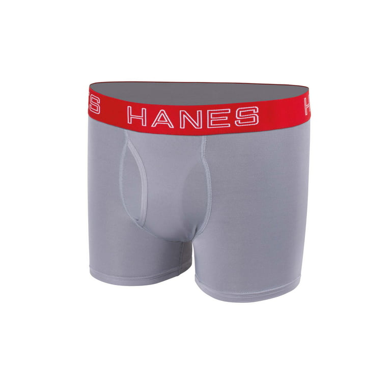 Hanes Moves Boys' 5pk Anti-chafe Long Leg Boxer Briefs - Red : Target