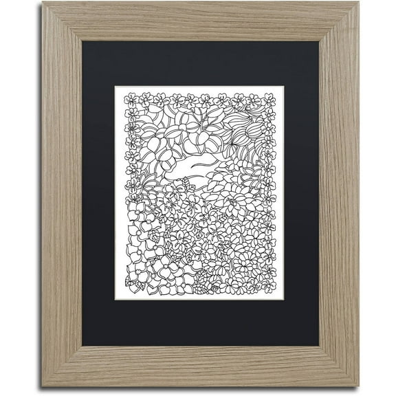 Trademark Fine Art "Rock Garden" Canvas Art by Kathy G. Ahrens, Black Matte, Birch Frame