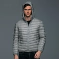 thumbnail image 3 of Aayomet Men's Jackets Winter Fashion Casual Solid Color Zipper Pocket Cotton Padded Jacket Coat (Gray, XXXXL), 3 of 5