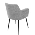 thumbnail image 6 of Belen Kox Andrew Contemporary Dining/Accent Chair in Black with Grey Fabric - Set of 2, 6 of 8