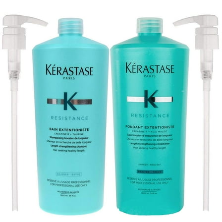 Kerastase Bain Extentioniste Shampoo & Conditioner 34 oz Set/Pumps