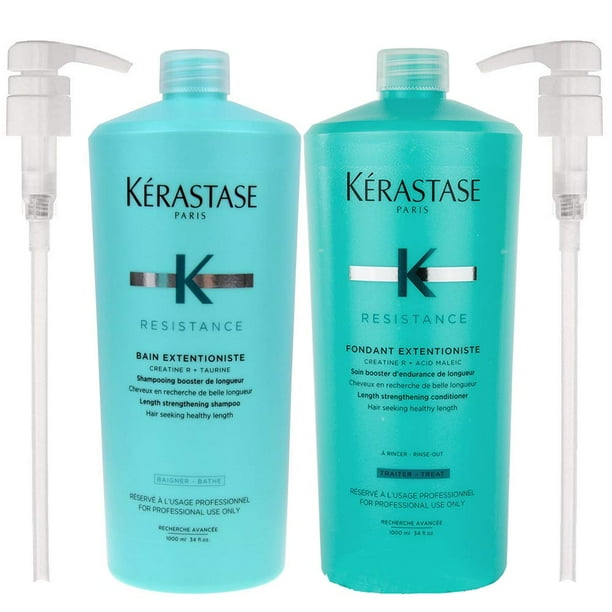 Kerastase Bain Extentioniste Shampoo & Conditioner 34 oz Set/Pumps