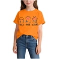 thumbnail image 2 of NAISIBABY Girls Short Sleeve T-Shirt Size 10, Summer Cotton Round Neck Graphic Kids Casual Fashion Tee (2-14T), 2 of 5