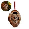 thumbnail image 5 of Naierhg Animal Pendant 2D Acrylic Animal Hanging Ornament Animal in Tree Hole Xmas Tree Decoration for Living Room Bedroom Garden Decor, 5 of 8