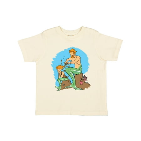 

Inktastic Mer Dad and Daughter Braiding Radiant Red Hair Gift Toddler Boy or Toddler Girl T-Shirt