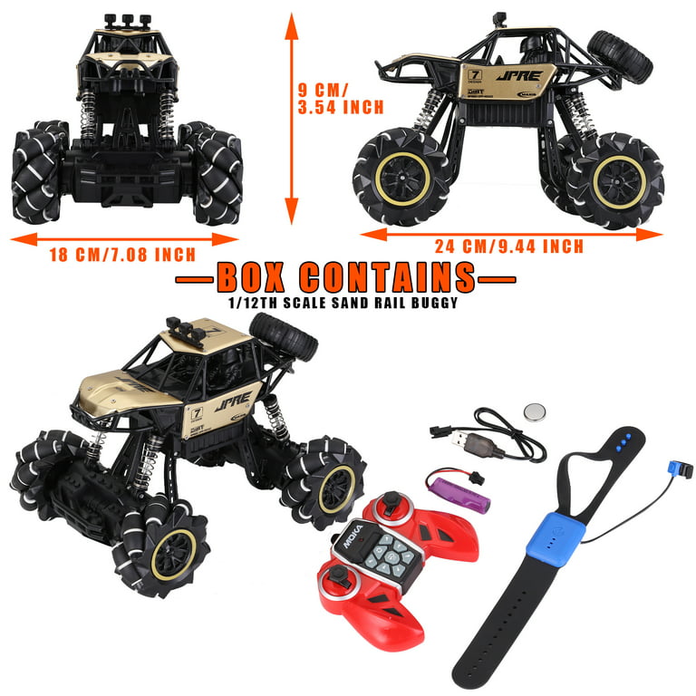 RC Cars Remote Control Car 1:16 Off Road Monster Truck for Boy Adult Gifts,  2.4Ghz All Terrain Hobby Car, 4WD Rock Crawler, Gold 