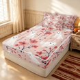 thumbnail image 3 of Erosebridal Cute Ghost Pumpkin Zipper Full Size Comforter Sets with Fitted Sheet and 2 Pillowcases, Happy Halloween Zipper Bedding Set for Boys Girls, Lavender Orange, Pink Reversible, 3 of 7