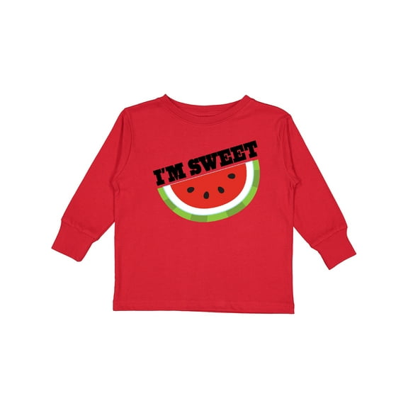 Inktastic I'm Sweet Watermelon Boys or Girls Long Sleeve Toddler T-Shirt