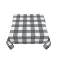 thumbnail image 6 of ZNDUO Square Waterproof Table Cloth, Washable Wrinkle Resistant Gray Gingham Print Pattern Polyester Table Cover, 54"x54", 6 of 8