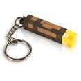 thumbnail image 1 of Porte-clés - Minecraft - Lampe Torche j8114, 1 of 1