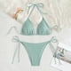 thumbnail image 3 of Traje de baño de 2 piezas para mujer, trajes de baño para mujer, conjunto de traje de baño estampado de dos piezas con sujetador incorporado, traje de baño de playa para mujer, 3 of 5