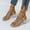 Gold, variant on HOSHOSE Womens Chunky Heel Sandals Floral Design Transparent Ankle Strap Arch Support Summer Casual Beach Non-Slip Dress Shoes