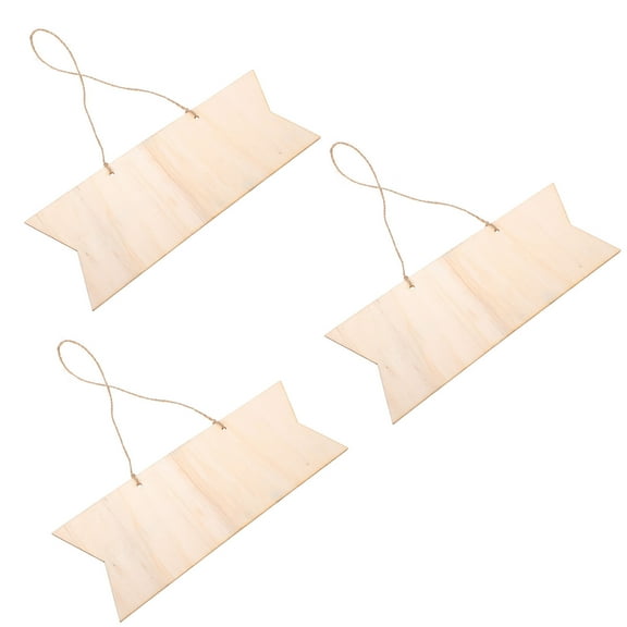 FRCOLOR 3 Pcs Unfinished Hanging Wooden Signs Blank Plaque Hanging Wood Hanging Signs