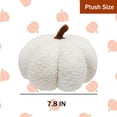 thumbnail image 2 of Almohada de calabaza de peluche, almohada decorativa suave de calabaza de peluche (blanca, 7,8"), 2 of 4