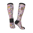 thumbnail image 4 of Daiia Sports Socks Cute Donuts Printed Novelty Crew Socks for Men Women Knee High Socks Cotton Socks Soft & Breathable Support Unisex Socks, 4 of 9
