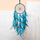 thumbnail image 3 of Atrapasueños de plumas azul claro, decoración para habitación de niña, atrapasueños indio creativo hecho a mano, colgante con cuentas de ratán., 3 of 4
