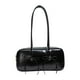 thumbnail image 1 of Bolso de hombro de piel sintética de alta capacidad, bolso de mano informal con cremallera, elegante para mujer negro, 1 of 9