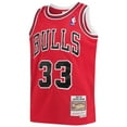 thumbnail image 2 of Youth Mitchell & Ness Scottie Pippen Red Chicago Bulls 1997-98 Hardwood Classics Swingman Jersey, 2 of 3