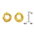 thumbnail image 4 of Infinite Ring Circles Gold-Plated Sterling Silver Stud Earrings, 4 of 5
