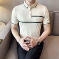 thumbnail image 4 of Summer Contrasting Business Casual Short Sleeved POLO Shirt, 4 of 4