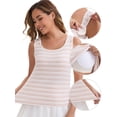 thumbnail image 3 of DARING DIVA Women's Breastfeeding Maternity Tank Top Padded Undershirt L Apricot, 3 of 6