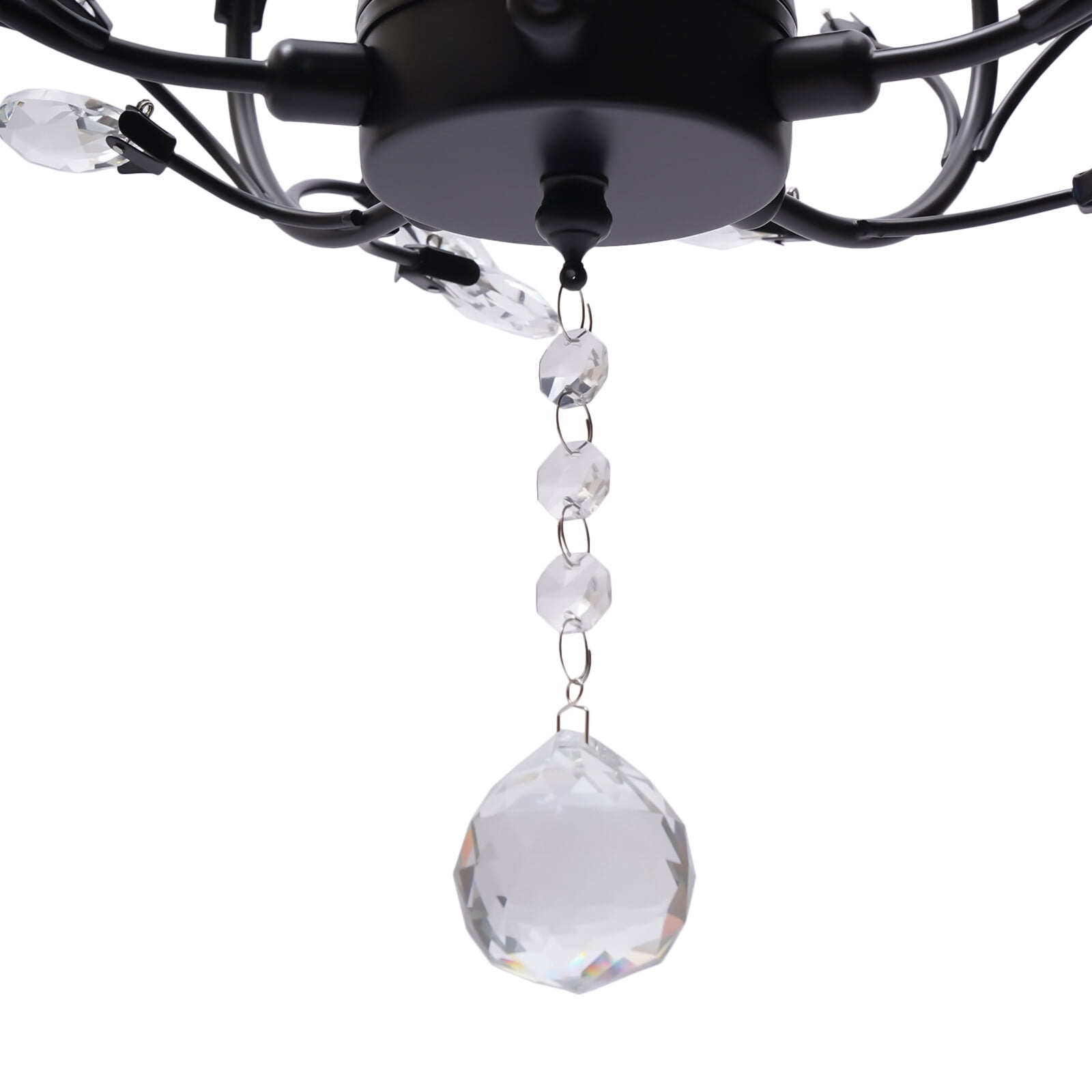 Vintage 3 Light Small Crystal Chandelier Fixture Pendant Hanging Lamp Kitchen