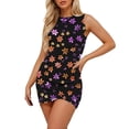 thumbnail image 1 of Mini Vestido de Verano, Vestido Cómodo sin Mangas de Cuello Redondo Impreso Hecho de Poliéster para Primavera Verano, Vestido de Verano Casual, 1 of 4