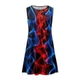thumbnail image 4 of Vestido bohemio para mujer Sexy ahueca hacia fuera el agujero de la llave de cintura alta una línea Mini vestidos de verano Vintage Hem Beach Sundress Fridja  hjkh2706, 4 of 6