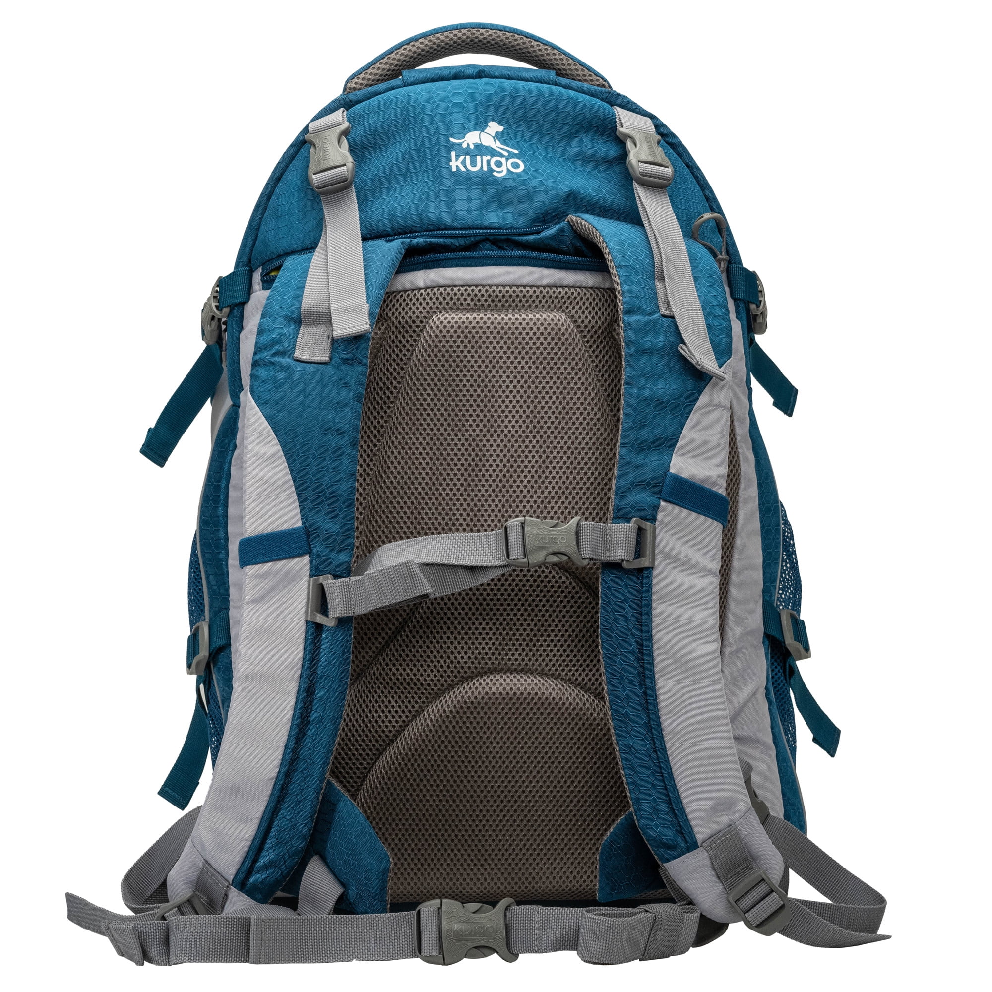 Kurgo G-Train - Dog Carrier Backpack for Small Pets - Cat & Dog Backpack for Hiking, Camping or Travel - Chest Straps & Hip Belt - Reflective - Two Water Bottle Sleeves - Waterproof Bottom (Ink Blue)