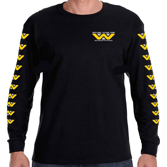 Weyland Yutani Corp Logo Double Sided Long Sleeve Adult T-Shirt-XL