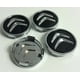thumbnail image 5 of 4 Uds. Aplicables a cubiertas de ruedas de aluminio X4 de 60mm para Citroen C2 C4 C5 C6 c-quatre Logo negro/cromo, 5 of 5