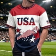 thumbnail image 2 of NordicNest Men‘s Game Day Soccer Jersey – 250th Anniversary USA Shirt, Casual Crewneck Tee for 4th of July Events, 2 of 4