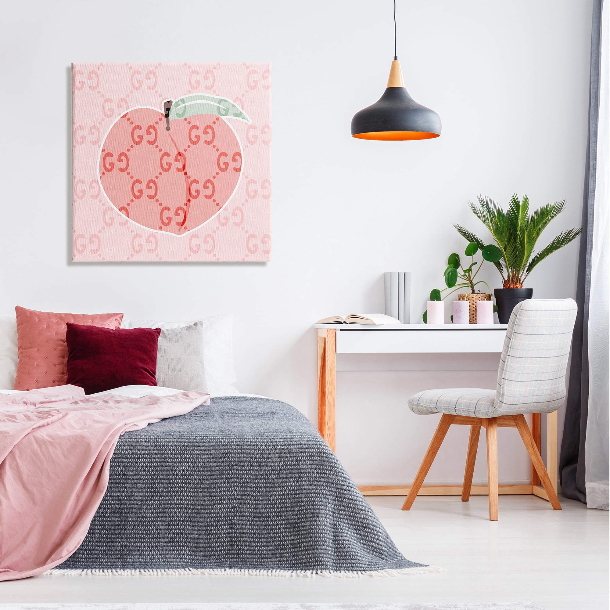 Stupell Industries Glam Patterned Peach Food & Beverage Painting Gallery Wrapped Canvas Print Wall Art, 30 x 30