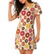 thumbnail image 2 of Disketp Donut para Camisón Corto de Manga Corta para Mujeres, Camisón Cómodo con Escote Redondo, Bonito y Confortable, 2 of 6