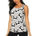 thumbnail image 2 of Picia Cute Panda Pattern Women's Workout Tank Top,Breathable Activewear,Slim Fit Athletic Top,Versatile Workout Moisture-wicking top-Large, 2 of 9