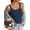 Bm11 A-Navy Blue, variant on Women's Tank Top with Built in Bra Ribbed Camisole Summer Scoop Neck Basic Cami Tanks Undershirt Black-White-Gray-Coffee