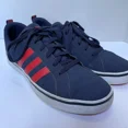 thumbnail image 1 of Ad-id-as VS Pace Sneakers Men's 10 B74317 Blue Casual Shoes Low Top Blue Red Lace, 1 of 6