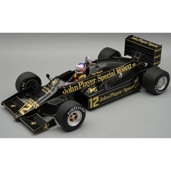 Lotus 94T #12 "John Player Special Team Lotus" 3rd Place F1 "European GP" (1983) w/Case and Figure 1/18 Model Car by Tecnomodel