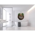 thumbnail image 3 of Eveokoki 11" Bathroom Rules Wash Brush Floss Flush Front Door Sign Funny Wreaths Hanging Wooden Plaque Decoration Round Rustic Wood Farmhouse Porch Decor for Home Front Door Decor, 3 of 5